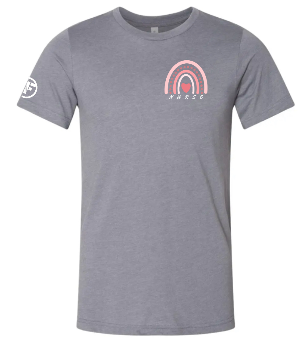 Pink Rainbow Nurse T-Shirt