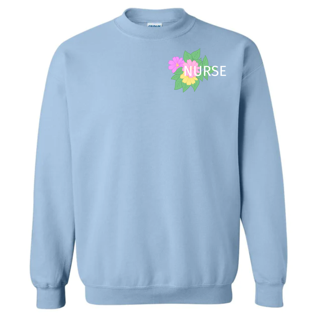 Floral Nurse Crewneck