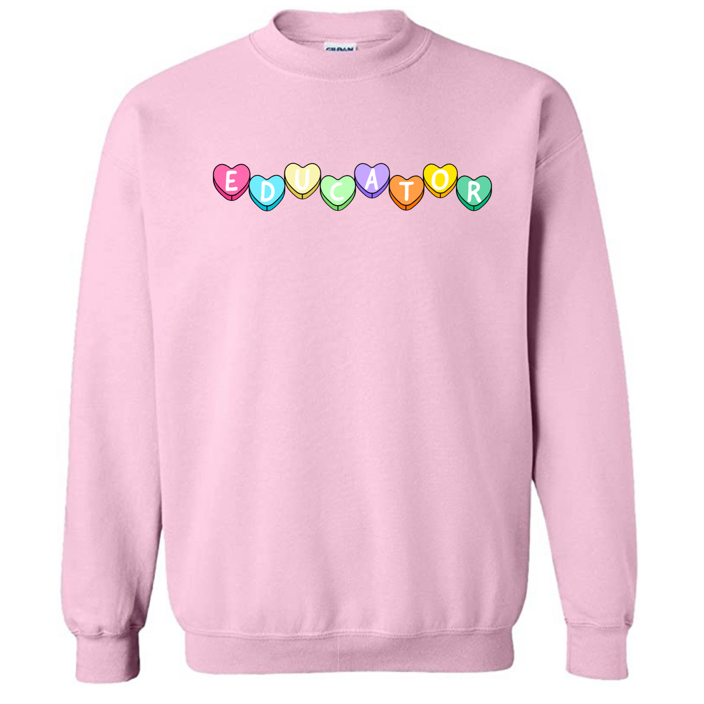 Educator Candied Hearts Crewneck