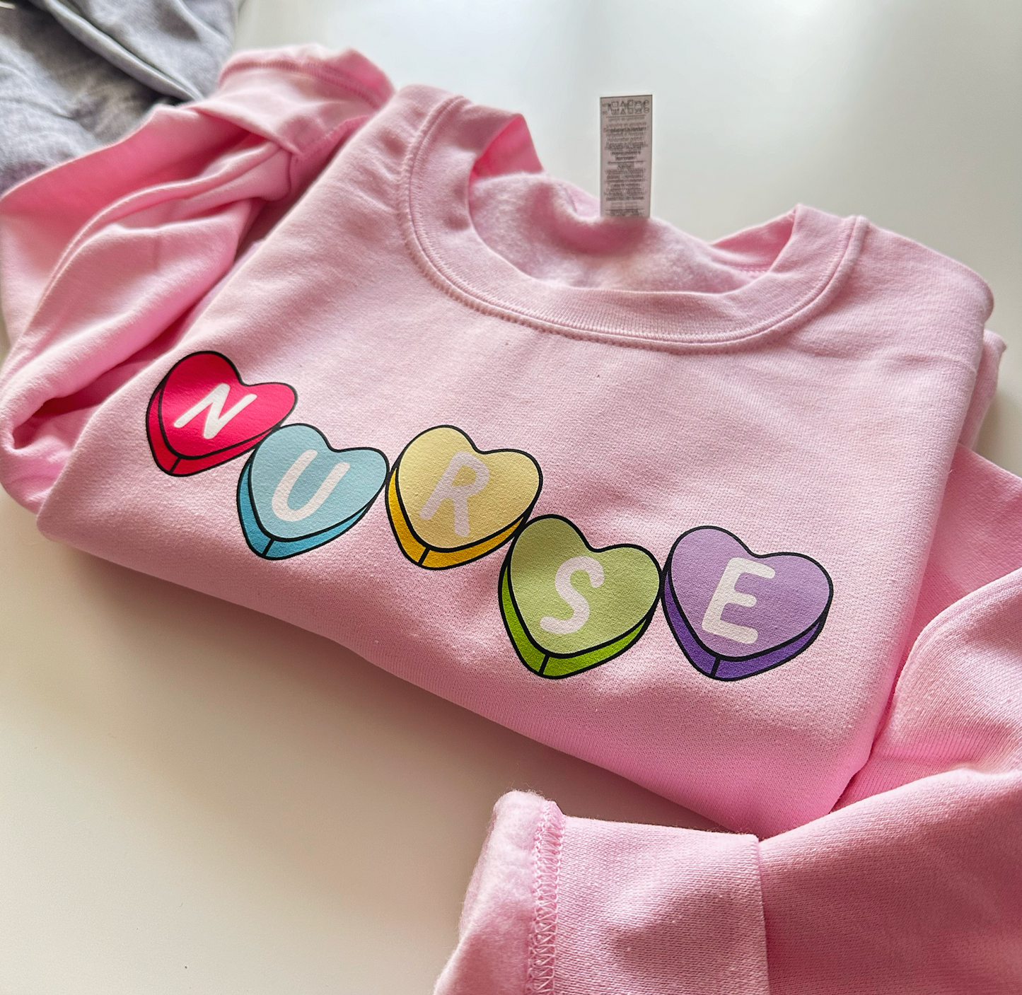 Nurse Candied Hearts Crewneck