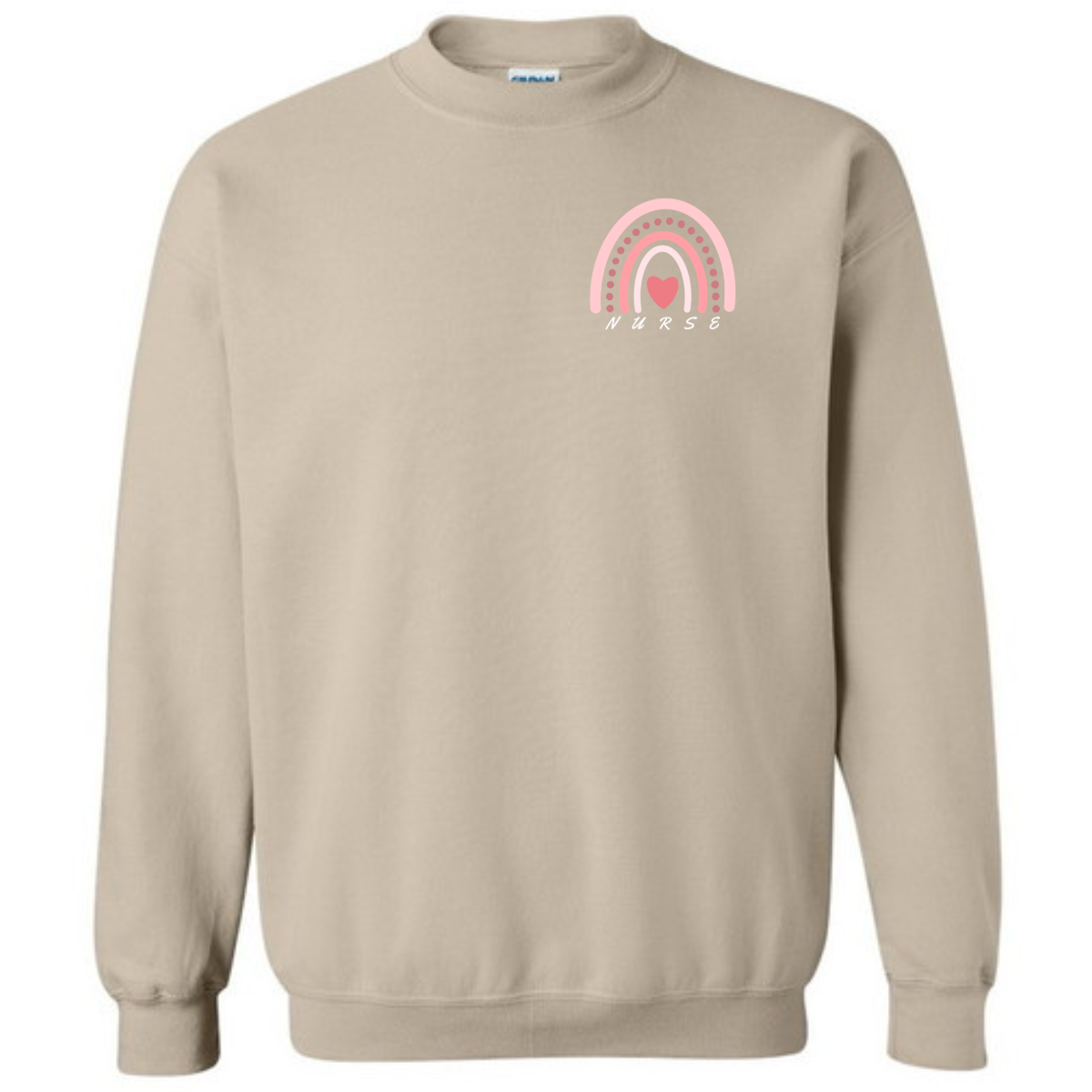 Pink Rainbow Nurse Crewneck